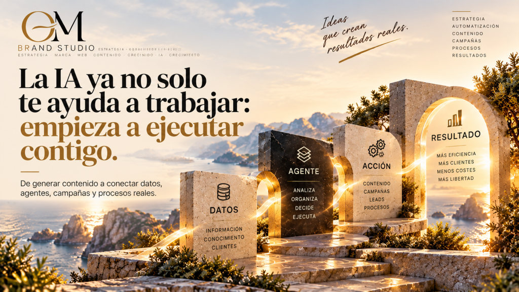 La IA ya no solo te ayuda a trabajar: agentes, publicidad y automatización. Empieza a ejecutar contigo.